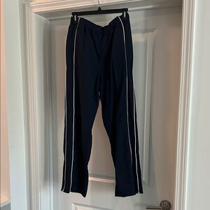 Aritzia Navy Track Pants with White Piping